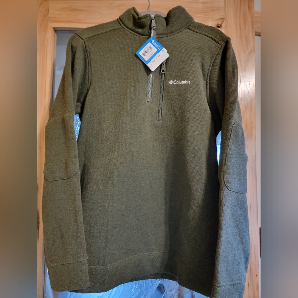 NWT Columbia Green Pullover Sweater